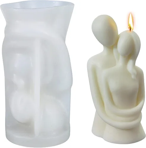 Miniatura 18 de Molde de vela en forma de corazón con base, molde de silicona para hacer velas, diseño romántico de corazón para el día de San Valentín
