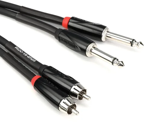Miniatura 5 de Cable de Interconexión Serie Negra Roland, RCA Dual a Dual 1/4 Pulgadas, 5 Pies
