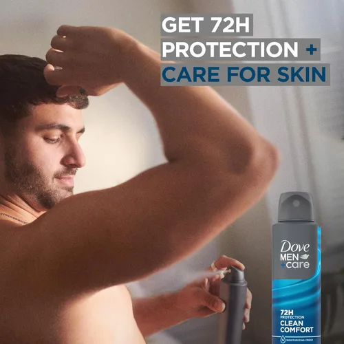 Miniatura 6 de Dove Men+Care - Desodorante antitranspirante Clean Comfort, paquete de 12, espray seco para hombres 72 horas de protección contra el sudor y el olor