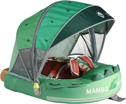 Mambobaby Float Deluxe - Flotador de piscina para bebés: entrenador de natación seguro y cómodo para bebés y niños pequeños, diseño no inflable,