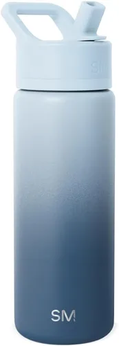 Miniatura 92 de Simple Modern botella de agua reutilizable con tapa con pajilla, de acero inoxidable con aislamiento al vacío, para gimnasio, viajes y deportes