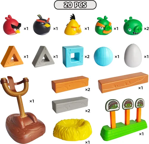 Miniatura 2 de ROLOSO Juguetes de Angry Birds con Licencia Recién Lanzados Conjuntos de Juego Construir y Lanzar Ladrillos de Construcción Conjuntos de Bloques