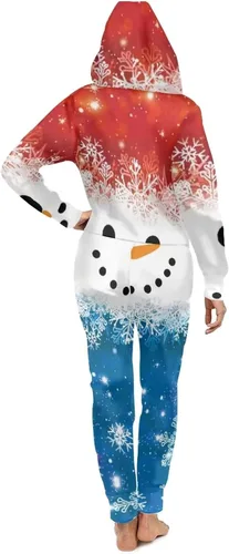 Miniatura 4 de AFPANQZ Enterizo unisex ajustado con capucha para el hogar, pijama con bolsillo frontal con capucha, talla S-4XL