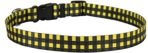 Miniatura 2 de Yellow Dog Design Collar para mascotas, azul a cuadros búfalos, mediano de 14 a 20 pulgadas