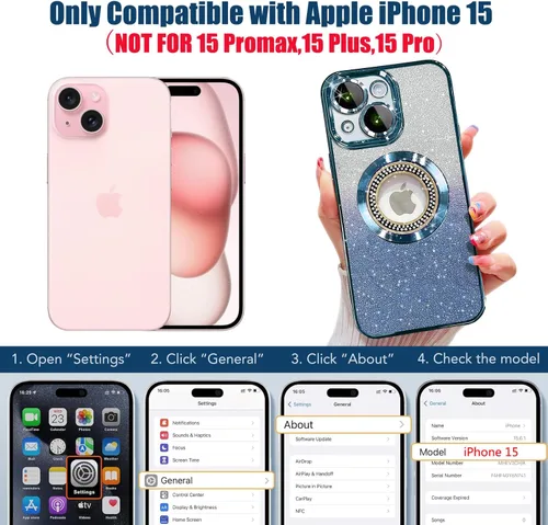 Miniatura 320 de Misscase Funda magnética con purpurina para iPhone 11 compatible con MagSafe, protección completa, delgada, a prueba de golpes, antiarañazos