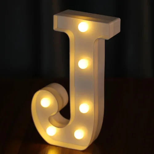 Miniatura 30 de Letras Iluminadas, Luces de Letras LED 26 del Alfabeto, Letra Iluminada Decorativa, Letras de Marquesina LED que Funcionan con Pilas para Fiesta