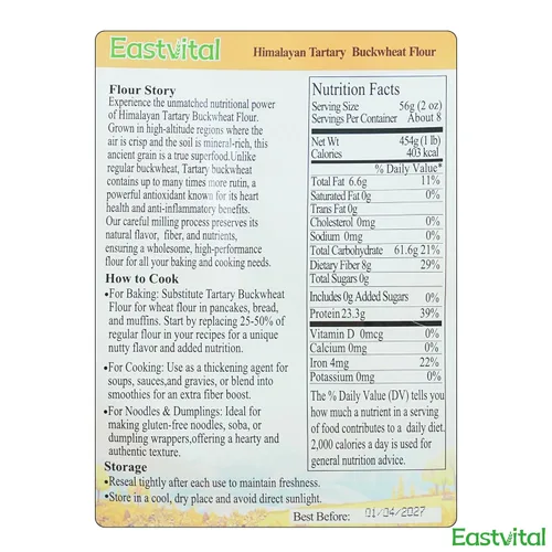 Miniatura 3 de EASTVITAL Trigo sarraceno tartario del Himalaya, trigo sarraceno germinado tartario negro, sin gluten, antioxidantes con sabor amargo, fácil de usar