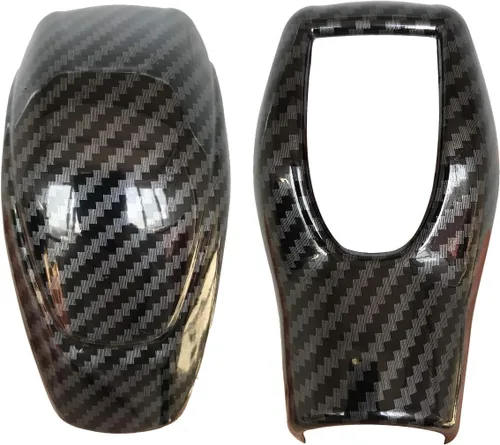 Miniatura 5 de ruihe Cubierta de Pomo de Cambio de Marchas de Coche, Adhesivo de Carbono, Adorno para Ford Focus Fiesta Fusion Escape C-Max Transit-150 Transit-250