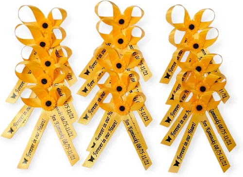 Miniatura 9 de 25 cintas personalizadas de servicio conmemorativo para celebración fúnebre de la vida, por encargo, conmemoración de conciencia, aniversario, cruz