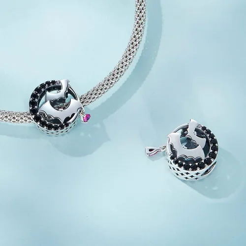 Miniatura 94 de Abalorios de plata de ley para pulseras, collares, familia para siempre, circonita cúbica, regalo de joyería para mujeres