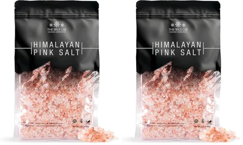 Miniatura 13 de The Spice Lab Sal del Himalaya – Gruesa 1 libra – La sal rosa del Himalaya es rica en nutrientes y minerales para la salud – Cristal puro gourmet
