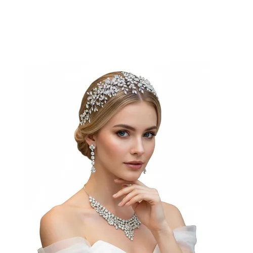Tocado de novia con diamantes de imitación para bodas, accesorios de cristal para el cabello de boda para novias y damas de honor