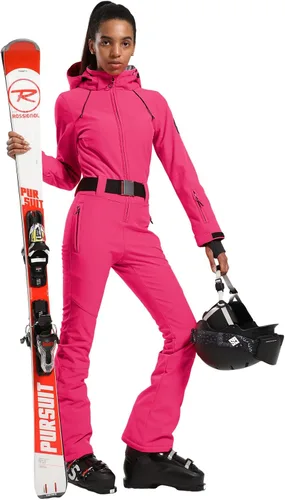 Miniatura 88 de GSOU SNOW Traje de esquí para mujer, traje de nieve delgado de una pieza, chaqueta de nieve, impermeable, resistente al viento, deportes al aire
