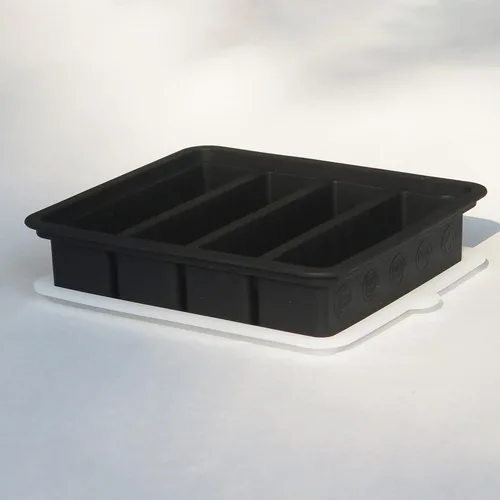 Miniatura 3 de Molde de silicona para mantequilla con tapa, bandeja de mantequilla antiadherente para hacer 4 palitos de mantequilla, formas de recipiente