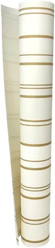 Camino de mesa a rayas de oro antiguo, rollo de papel desechable para fiestas o bodas, hecho en Estados Unidos