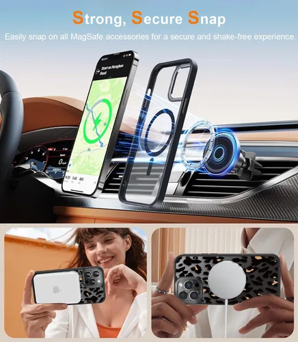 Miniatura 304 de Goodon para iPhone 15 Pro Max con protector de pantalla de privacidad, compatible con Magsafe, funda translúcida mate a prueba de golpes - Linda