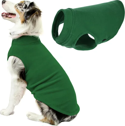 Miniatura 28 de Gooby - Chaleco de Vellón Elástico, Chaleco de Vellón Tipo Pullover Chaqueta Suéter para Perros, Azul Argyle, Extra Pequeño
