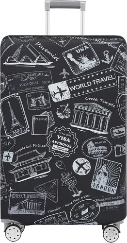 Miniatura 12 de TRAVEL KIN - Funda lavable para maleta con protección antiarañazos, protector para maletas de 18-32 pulgadas, Autumn Leaves, M, Moda