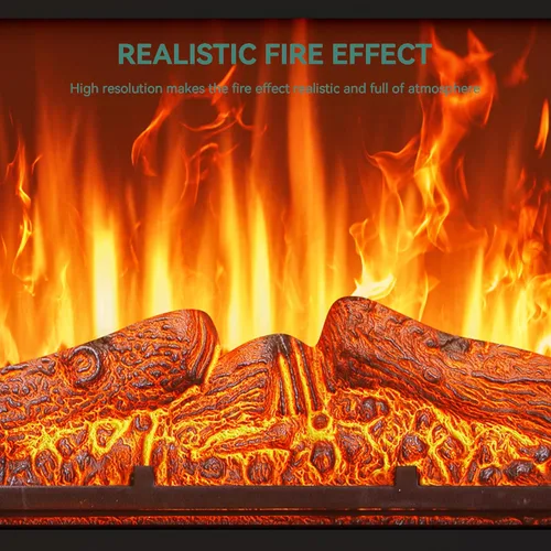 Miniatura 4 de YITAHOME Insertos de chimenea eléctrica pequeña de 23 pulgadas, calentadores de chimenea para uso en interiores, control remoto con temporizador