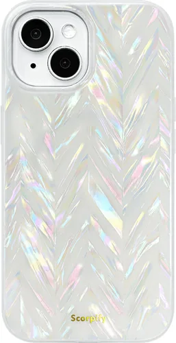Miniatura 29 de SCORPIFY Funda para iPhone 13 con diseño floral de Nemophila azul, bonita funda transparente para teléfono con flores para mujeres y niñas