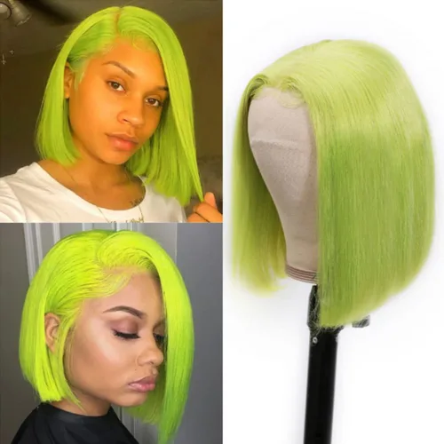 Miniatura 18 de Pelucas de cabello humano Bob de Beauty Forever, rubia con raíces marrones, parte lateral, corte recto, 7x5 encaje HD, adiós a los nudos, peluca Bob