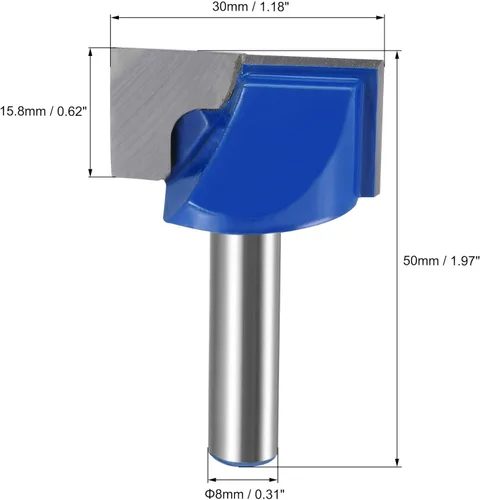 Miniatura 2 de uxcell Broca inferior del router de la limpieza de la caña del diámetro 26.2 ft m de 98.4 ft m, cortador inclinado carburo de 2 flautas sin