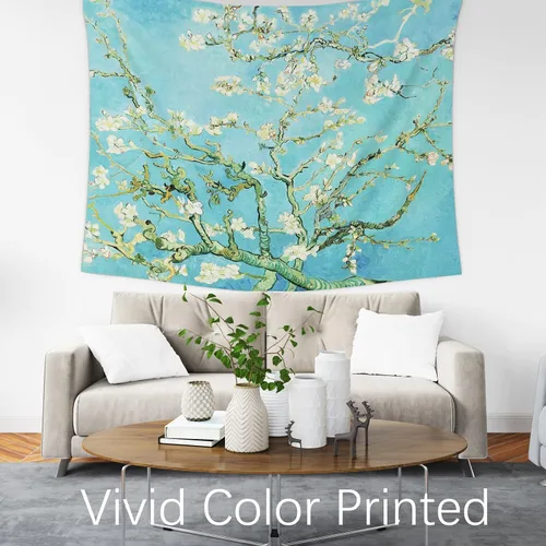 Miniatura 3 de Berkin Arts Vincent Van Gogh - Tapiz decorativo para colgar en la pared, tela de poliéster de alta calidad, maximalismo, árbol de hojas verde