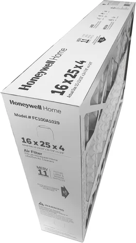 Miniatura 3 de Honeywell FC100A1029 (2 Pack) - 16" x 25" x 4" Filtro de aire plisado MERV 11 con recordatorio de cambio de filtro de suministro para el mismo día