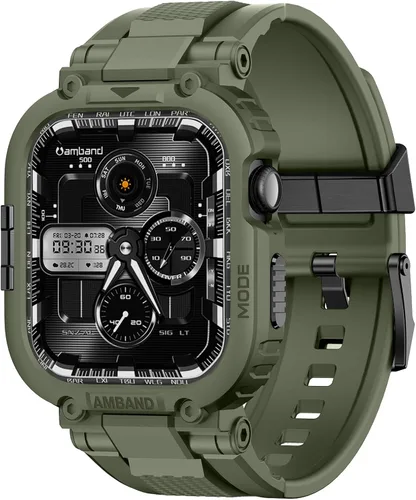 Miniatura 30 de amBand Bands - Funda protectora de pantalla compatible con Apple Watch Ultra 3/2/1 de 1.732 pulgadas, correa resistente M1 Sport Series y película