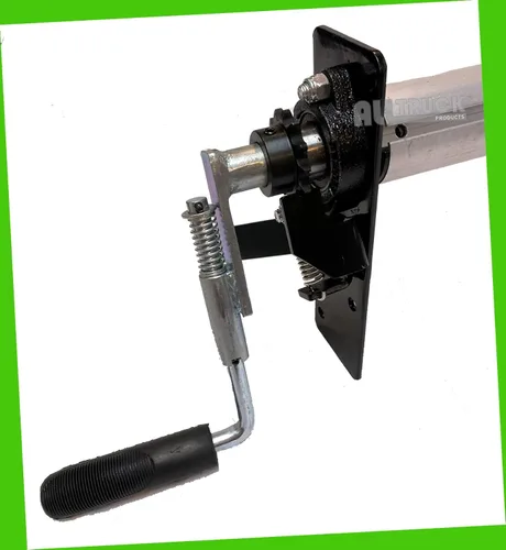 Premium - Kit de rodillos de lona para camión y remolque con manivela manual para montaje en EZ-Mount con palanca de bloqueo y lona de malla de PVC