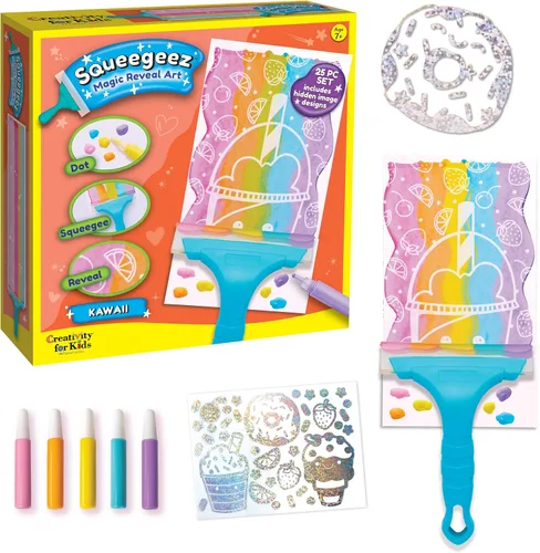 Miniatura 10 de Creativity for Kids Kit de Manualidades Squeegeez Magic Reveal: Mariposa - Actividad de Pintura Artística para Niños, Regalos para Niñas y Niños