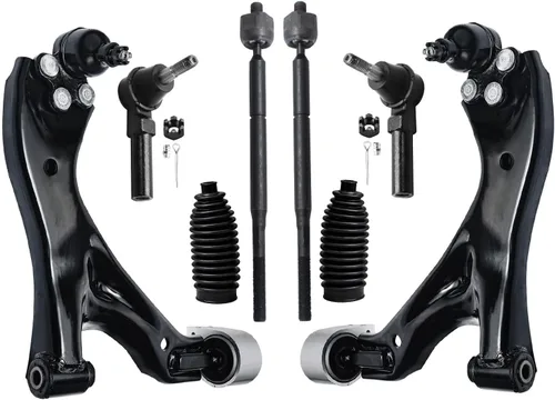 Miniatura 240 de Detroit Axle - Kit de brazos de control de extremo delantero de 8 piezas para Dodge Dakota 00-04, Durango 00-03, 4 brazos de control superior e