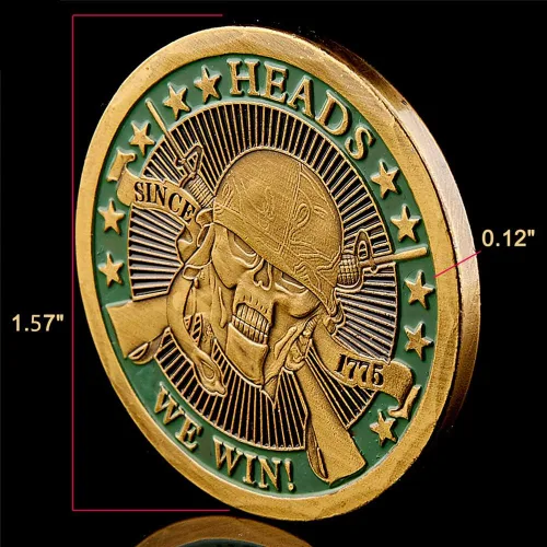 Miniatura 4 de Buena suerte cabezas colas desafío moneda, cabezas que ganamos colas que pierdes