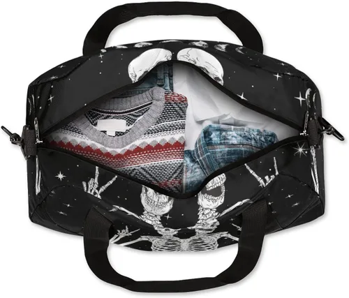 Miniatura 7 de AUUXVA Divertida bolsa de lona para niños y niñas, bolsa de baile, bolsa de gimnasio deportiva de luna espacial, bolsa de viaje para la noche, bolsa