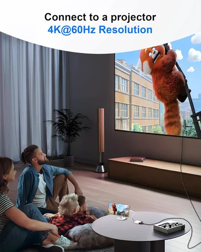 Miniatura 3 de AIRSKY Adaptador USB C a HDMI, adaptador USBC a HDMI para iPhone 16, carga rápida de 100W y 4K@60Hz, compatible con iPhone 16/15, MacBook Pro, iPad