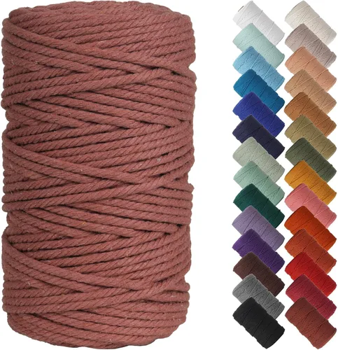 Miniatura 162 de NOANTA - Cuerda de macramé color beige natural, 1/8 pulgadas (3 mm) x 109 yardas (100 metros), cuerda de algodón colorido para colgar en la pared
