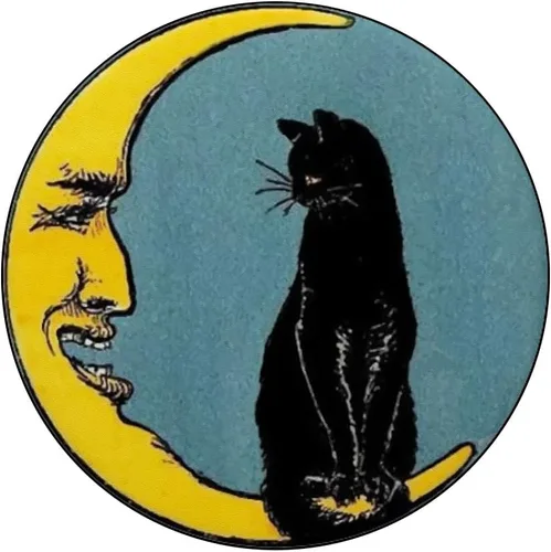 Miniatura 3 de PopSockets Grip and Stand para teléfonos y tabletas con diseño de gato y luna