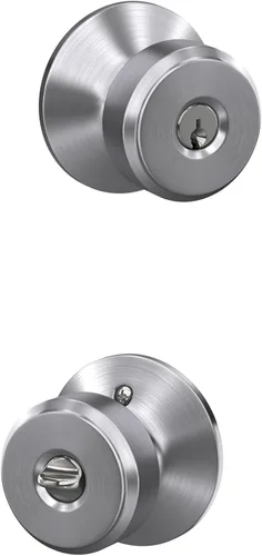 Miniatura 24 de SCHLAGE F51A BWE 622 - Pomo de puerta Bowery, cerradura de entrada con llave, color negro mate Mate negro