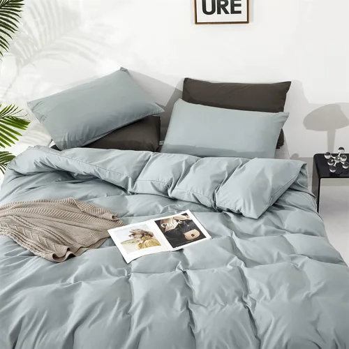 Miniatura 5 de Houseri - Juego de edredón azul, tamaño Queen, ropa de cama para mujeres y niñas, juego de edredón de color azul claro, tamaño Queen, para niños