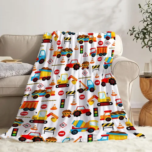 Miniatura 15 de Manta de bebé con texto en inglés «Just A Boy Who Loves Trucks» para niños y niñas, manta súper suave para envolver al recién nacido, acogedora