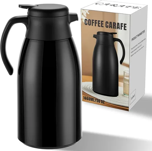 Miniatura 8 de PARACITY Jarra térmica de café con forro de acero inoxidable, jarras de café para mantener el calor, urna de café aislada al vacío de doble pared