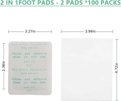 Miniatura 6 de 100 almohadillas de vinagre de bambú natural y jengibre en polvo para pies, limpieza profunda para aliviar el estrés, mejor sueño, adecuadas