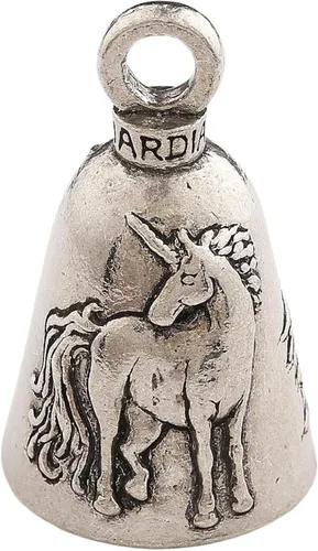 Miniatura 22 de Guardian Bell Animals Good Luck Bell w/Keyring & Black Velvet Gift Bag Motorcycle Bell Lead-Free Pewter Made in USA Pie Grande/Yeti