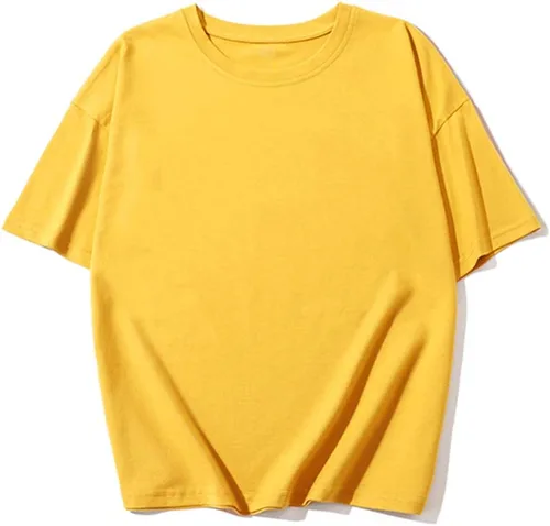 Miniatura 5 de LOVFEE Camisetas básicas de algodón con cuello redondo y manga corta para mujer