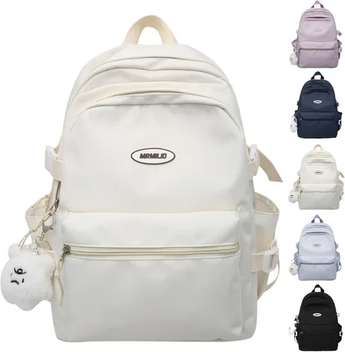 Miniatura 10 de VTTDB Mochila Kawaii con Bonitos Accesorios Mochila Diaria Estética Casual Bolsa Simple para Laptop Mochila de Viaje Impermeable para Mujeres, Azul
