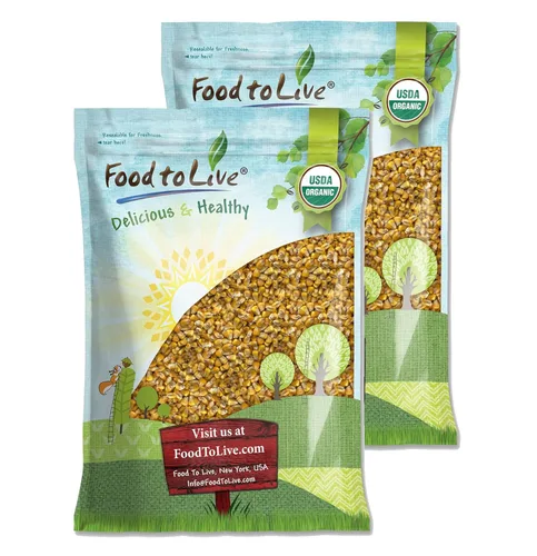Miniatura 7 de Food to Live Maíz entero amarillo orgánico, 1.5 libras, maíz sin OMG, granos limpios y secos, vegano, kosher, grano de cereales a granel, buena