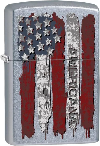 Encendedores Zippo Bandera Americana Americana - Calle Cromo