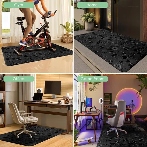 Miniatura 6 de Vicwe Alfombrilla para silla de oficina para suelo de madera dura, 36" x 48" alfombrillas para silla de escritorio, fácil de limpiar, alfombrilla