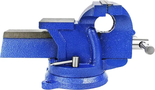 Miniatura 6 de HFS (R) Abrazadera de mesa de banco resistente - Base giratoria 360 con cerradura, parte superior de yunque de gran tamaño (6 pulgadas)