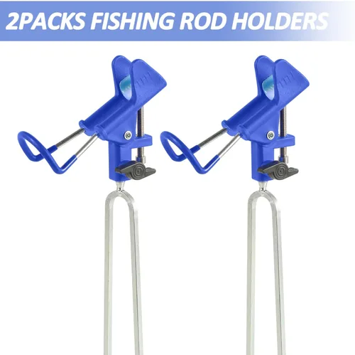 Miniatura 6 de Tripquips Soportes para caña de pescar – Equipo de soporte de caña de pescar ajustable de 360 grados mejorado para banco, playa, regalo para hombres
